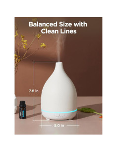 Difusor de Aceite InnoGear 300ml Cerámica Blanca Aromaterapia 2