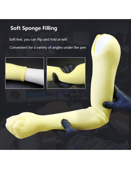 Brazo de Práctica de Tatuaje Silicona HUOXOU 63 cm 1:1