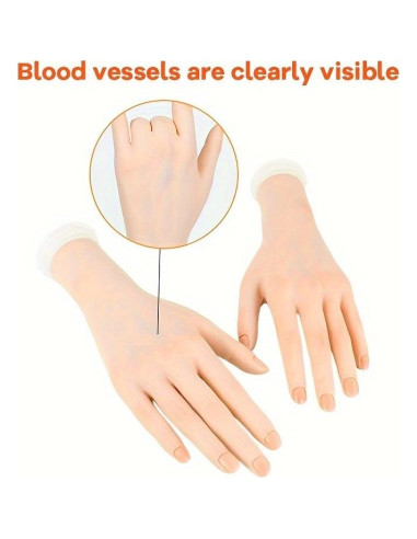 Modelo de Mano Flexible Tcwuzick para Manicura Derecha