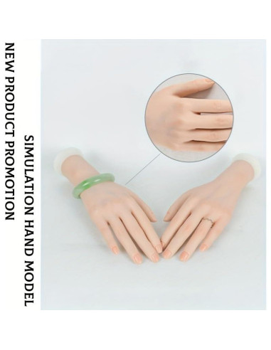 Modelo de Mano Flexible Tcwuzick para Manicura Derecha
