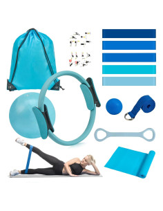 HASHMUST Kit de Anillo de Pilates 12 PCS para Entrenamiento en Casa