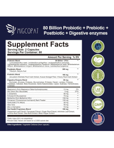 Suplemento Digestivo Probiotico Migcopat 120 Cápsulas 80 Mil Mrd CFU 2