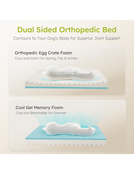 Cama Ortopédica para Perro Extra Grande CWAWZ con Espuma de Memoria