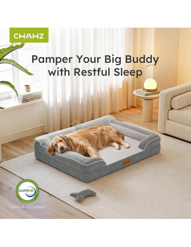 Cama Ortopédica para Perro Extra Grande CWAWZ con Espuma de Memoria