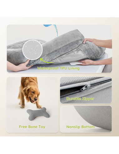 Cama Ortopédica para Perro Extra Grande CWAWZ con Espuma de Memoria