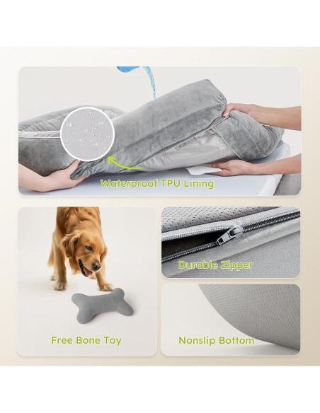 Cama Ortopédica para Perro Extra Grande CWAWZ con Espuma de Memoria
