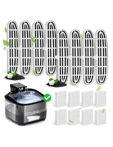 Filtros de Reemplazo Villabliss FT999 para Fuente de Agua Gatos - 16 Paquetes