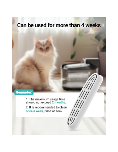 Filtros de Reemplazo Villabliss FT999 para Fuente de Agua Gatos - 16 Paquetes