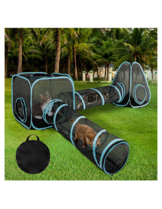 Parque de Juegos para Gatos GINDOOR 4 en 1 Portátil 35x18cm
