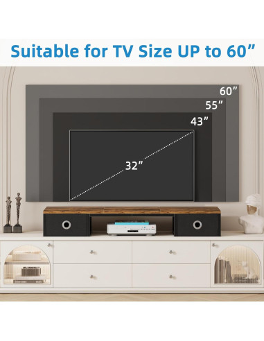 Riser de TV Grande YAOHUOO con Cajones para TVs 32-60"