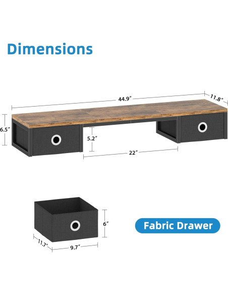 Riser de TV Grande YAOHUOO con Cajones para TVs 32-60"