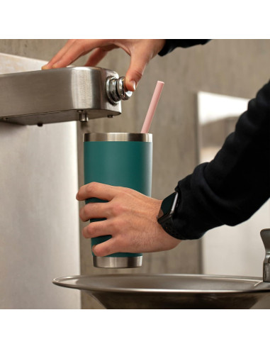 Pajitas de Silicona Reutilizables GIR 2-Pack con Estuche y Limpiador