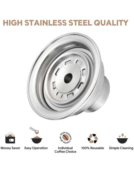 Adaptador de Cápsulas de Café Reutilizables AioveBgren para Nespresso Vertuo