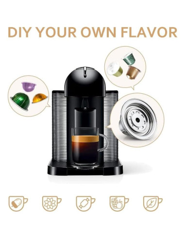 Adaptador de Cápsulas de Café Reutilizables AioveBgren para Nespresso Vertuo