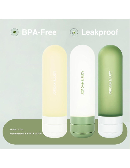 Recipientes de Silicona Reutilizables INUSO 50ml Verde Musgo