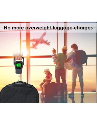 Báscula de Equipaje Digital KINGON 50kg con Pantalla Retroiluminada