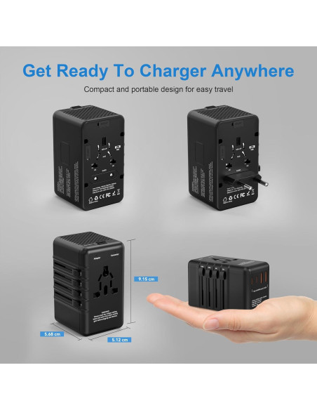 Convertidor de Voltaje 220V a 110V Kruuue001 para Viajes