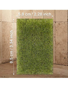 Mechones de Hierba Estática Quancru 2 Piezas Verde Otoño 2