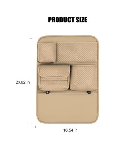 Organizador de Asiento Trasero de Coche TNAIYH 2PCS Beige 2