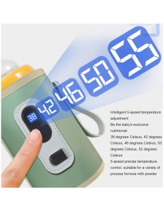 Calentador de Botellas USB ZIZEV para Leche Materna 5 Temperaturas 2