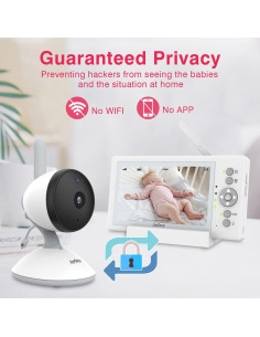 Monitor de Bebé JouSecu 5" 2 Cámaras Audio Video Sin WiFi 2