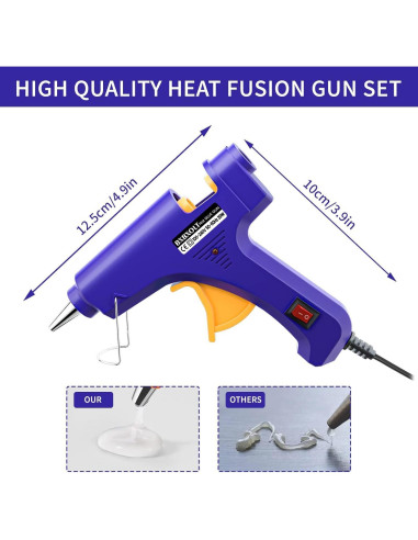 Juego de Mini Pistolas de Pegamento Caliente BXBXOLT 8 Piezas