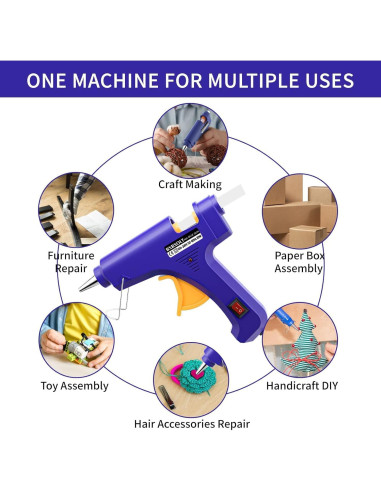 Juego de Mini Pistolas de Pegamento Caliente BXBXOLT 8 Piezas