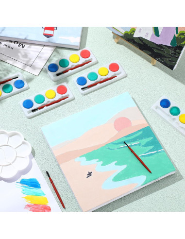 Set de Pintura Acuarela Mini Motipuns - 100 Unidades, 4 Colores