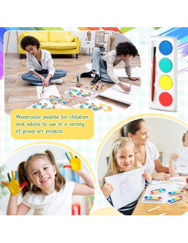 Set de Pintura Acuarela Mini Motipuns - 100 Unidades, 4 Colores