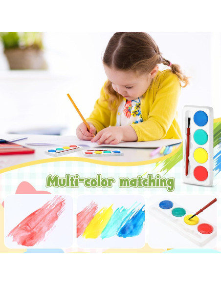 Set de Pintura Acuarela Mini Motipuns - 100 Unidades, 4 Colores