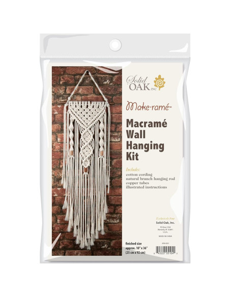 Kit de Colgador de Pared de Macramé Roble Sólido - Doble Torcido