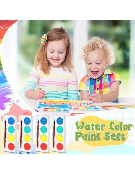 Set de Pintura Acuarela Mini Motipuns - 100 Unidades, 4 Colores