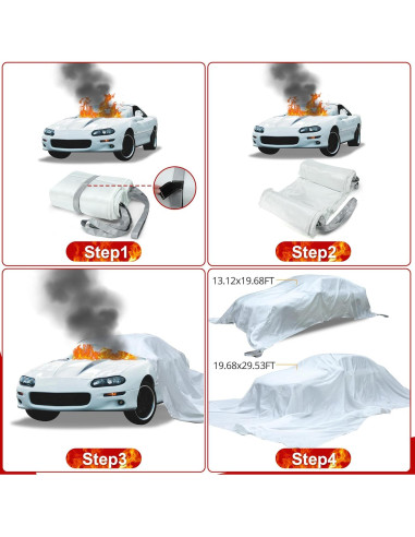 Manta de Emergencia contra Incendios Azazccm 4x6m Fibra de Vidrio