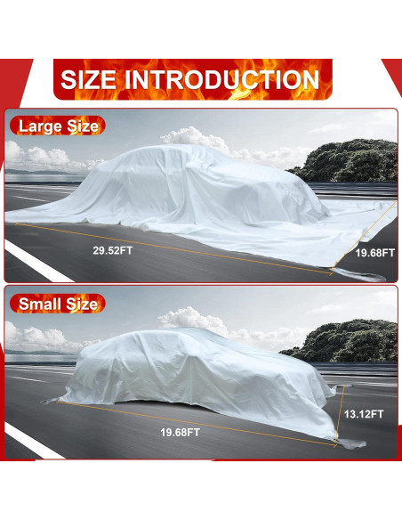 Manta de Emergencia contra Incendios Azazccm 4x6m Fibra de Vidrio