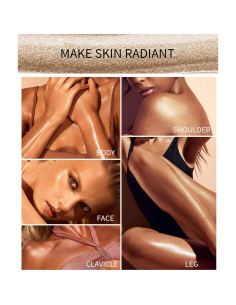 Iluminador Corporal MAEPEOR 30 ML Oro Champán Impermeable 2