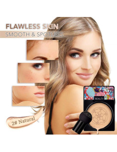 Base de Maquillaje CC Cream NUIBO Natural con 2 Esponjas 2