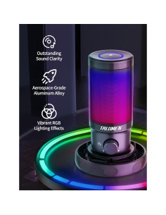 Micrófono Gaming USB Talomen Falcon 8 con RGB y Soporte 2
