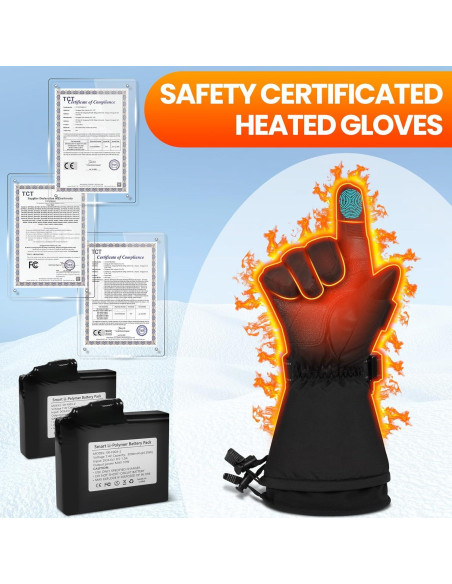 Guantes Calentados Aotomee N3KB-M Impermeables Táctiles