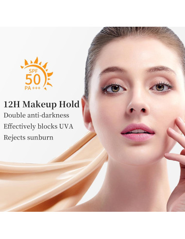 Base Correctora Tunbot SPF 50 30ml - Maquillaje Sin Fragancia