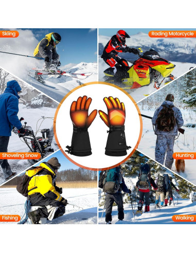 Guantes Calentados Aotomee N3KB-M Impermeables Táctiles