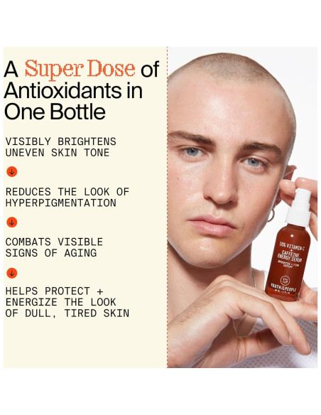 Trío de Sérums Faciales Youth To The People - Retinal, Vitamina C y Cafeína 28.35ml