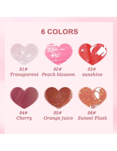 Aceite Labial Hidratante 6 Colores SHENZHEN NIYASI 49.61g