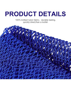 Esponjas de Baño Exfoliantes Patelai 2 Piezas Azul Negro 2