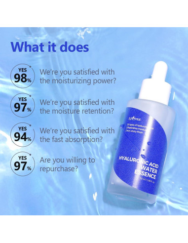 Esencia de Agua ISNTREE Ácido Hialurónico 50ml Hidratante
