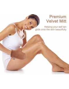 Guante de Autobronceador GAIYAH Marrón Ultra Suave 21.2x16.3cm 2