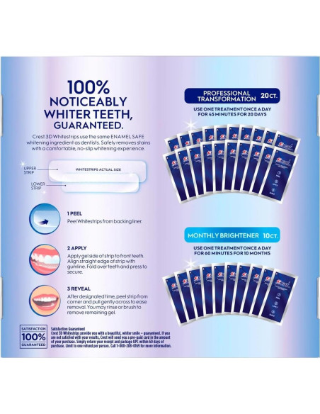 Crest 3D Whitestrips Blanqueamiento Dental 60 Tiras