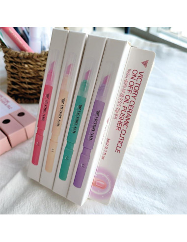 Empujador de Cutículas de Cerámica Victory Nail Rosa