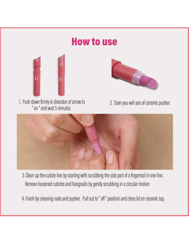 Empujador de Cutículas de Cerámica Victory Nail Rosa