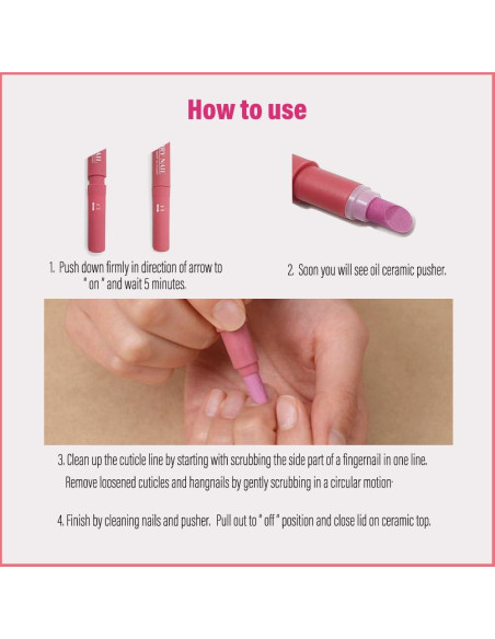 Empujador de Cutículas de Cerámica Victory Nail Rosa