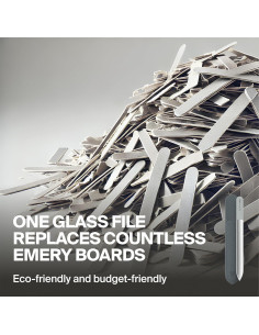 Lima de Uñas de Cristal GERMANIKURE en Estuche de Cuero Negro 2